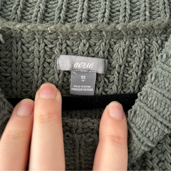 Aerie Soft Oversized Mock Neck Knit Sweater - Picture 3 of 3
